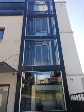 Vila Šestine, pogled na vilu, lift